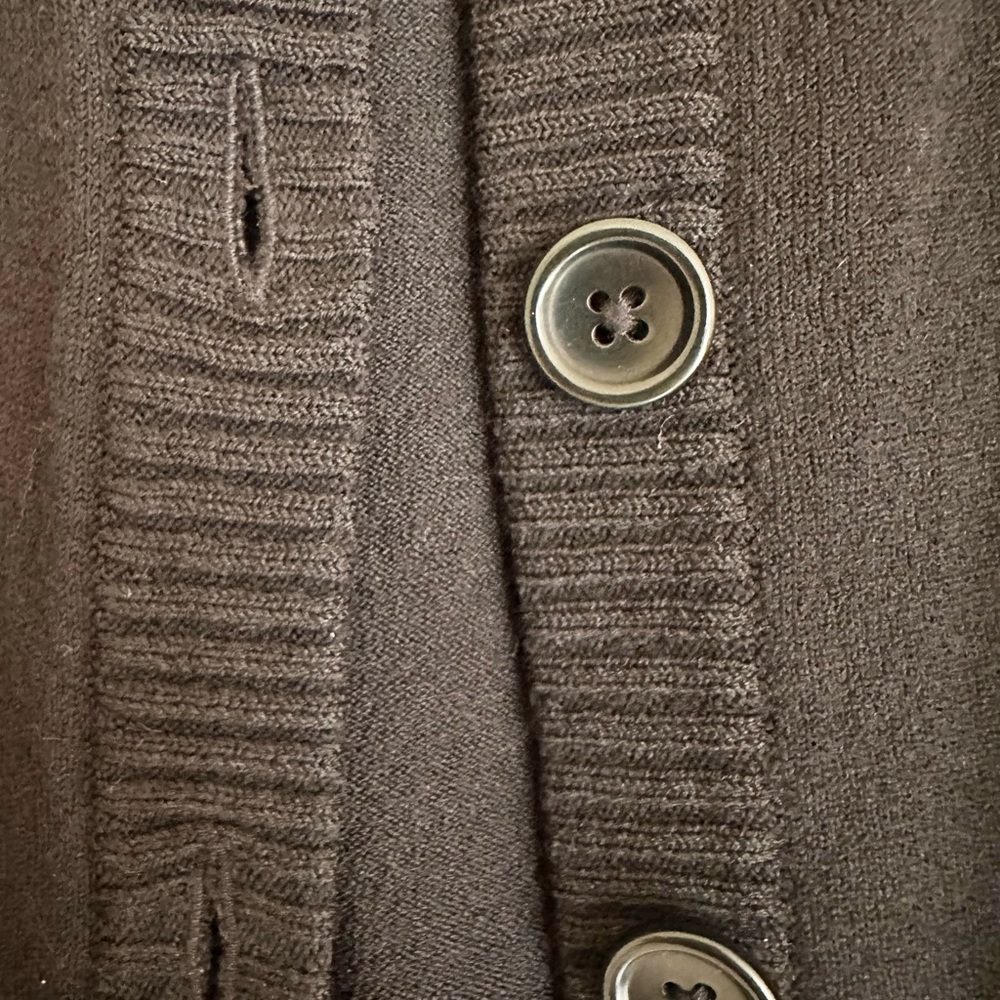 Banana Republic Black Button-Front Cardigan Sweater Career Office - Picture 4 of 5